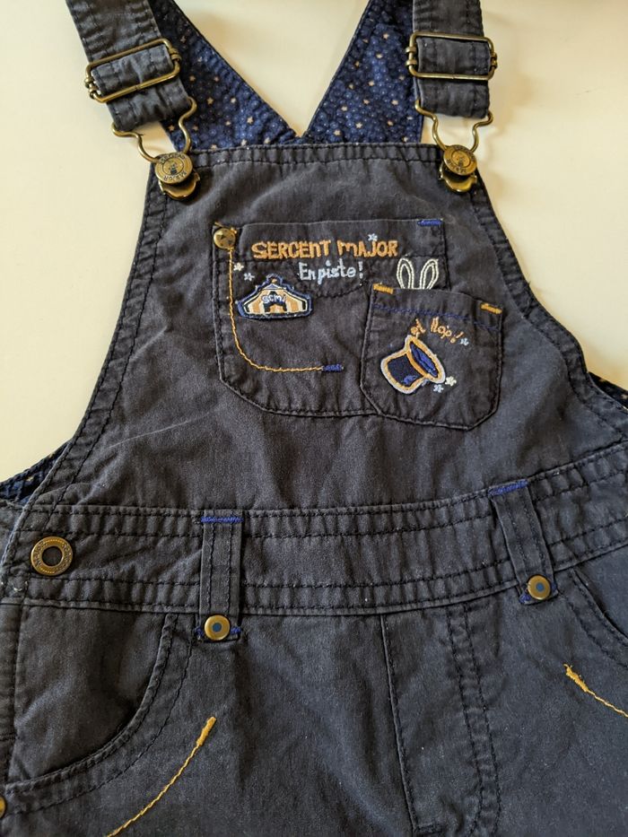 Salopette doublée bleu marine Sergent Major 9mois 71 cm - photo numéro 2