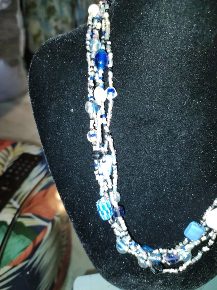 Collier perle rocaille et verre - photo numéro 4