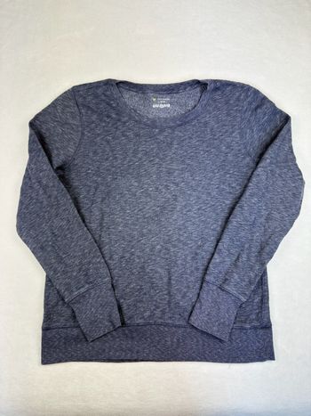 Sweat homme Tek Gear bleu violet chiné col rond casual sport vintage taille L 01925