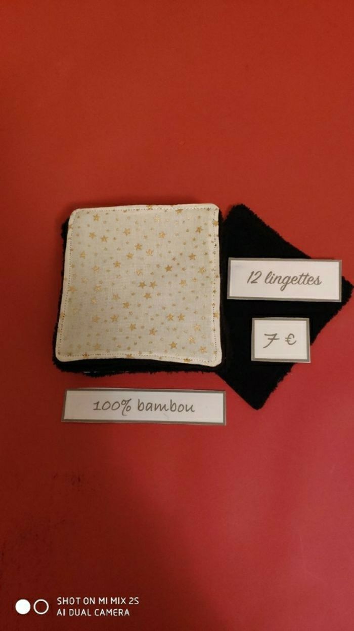 12 lingettes lavables neuf