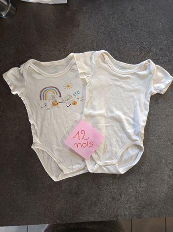 Lot bodies mixtes 12 mois