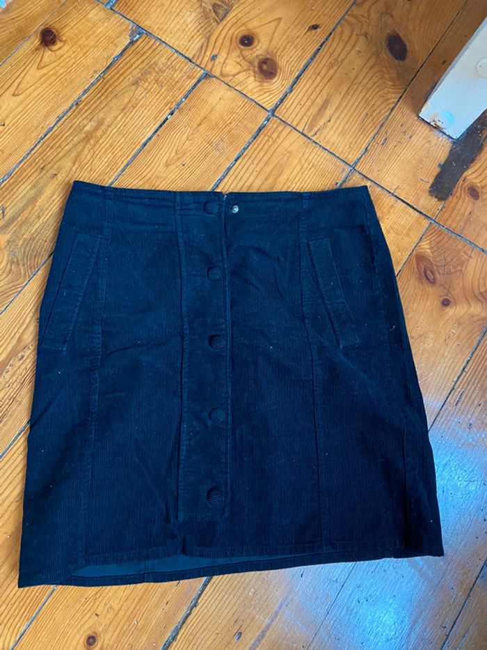 Mini jupe velours noir taille 38 promod
