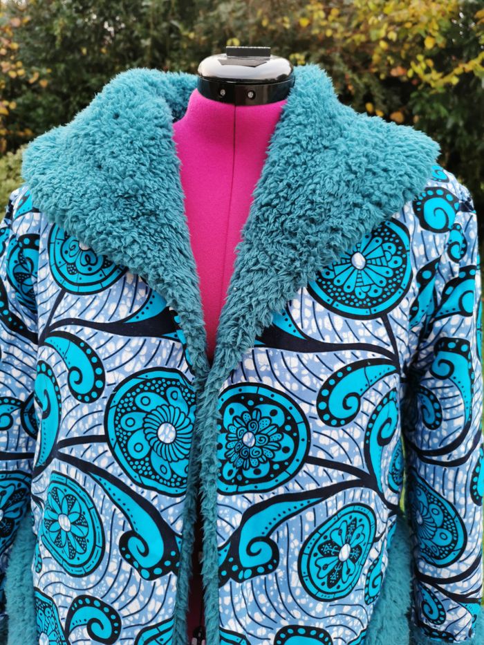 Manteau réversible wax taille 36/38 - photo numéro 5