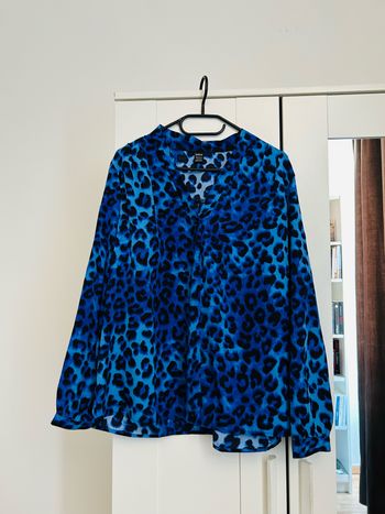 Blouse bleu léopard Shein Taille XL