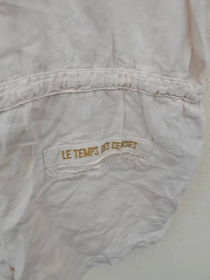 Combinaison short en lin de la marque Le Temps des Cerises - Taille 40 - photo numéro 3