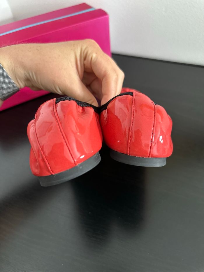 Ballerines en cuir verni orange corail Buffalo T37 - photo numéro 4