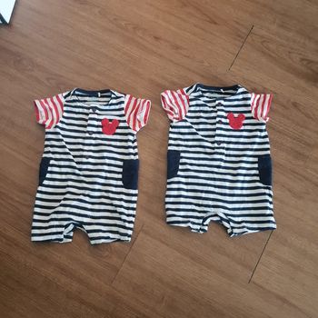 Lot 2 combinaisons été bébé garçon 67cm 6 mois mickey disney baby orchestra baby 67cm 6 mois