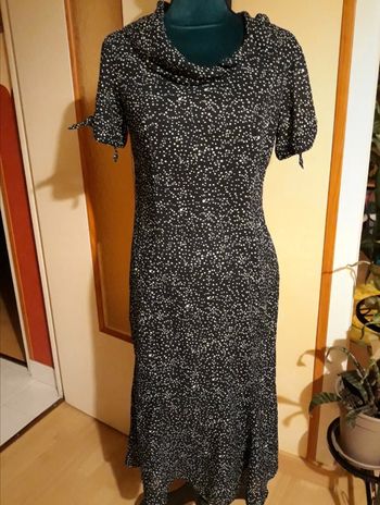 Robe noire et pois blancs - Daxon - Taille 38