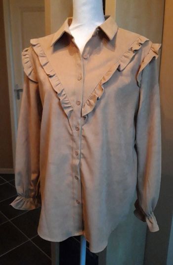 Chemise camel velours côtelé M/L Neuve