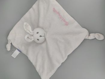 Doudou Plat Lapin Blanc Cadet Rousselle
