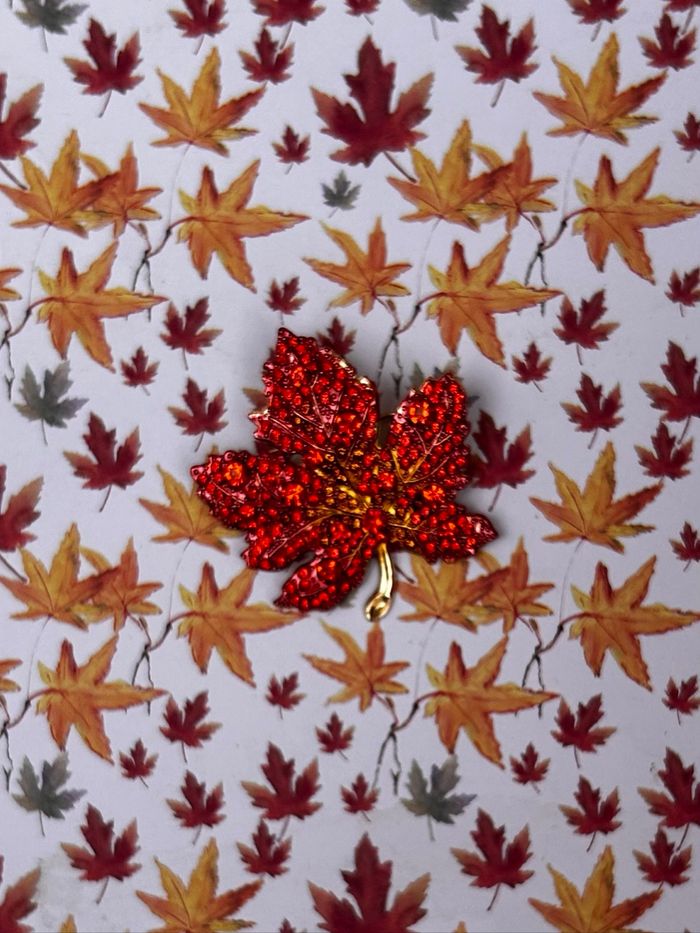 Broche en forme de feuille d'érable d'automne - photo numéro 4
