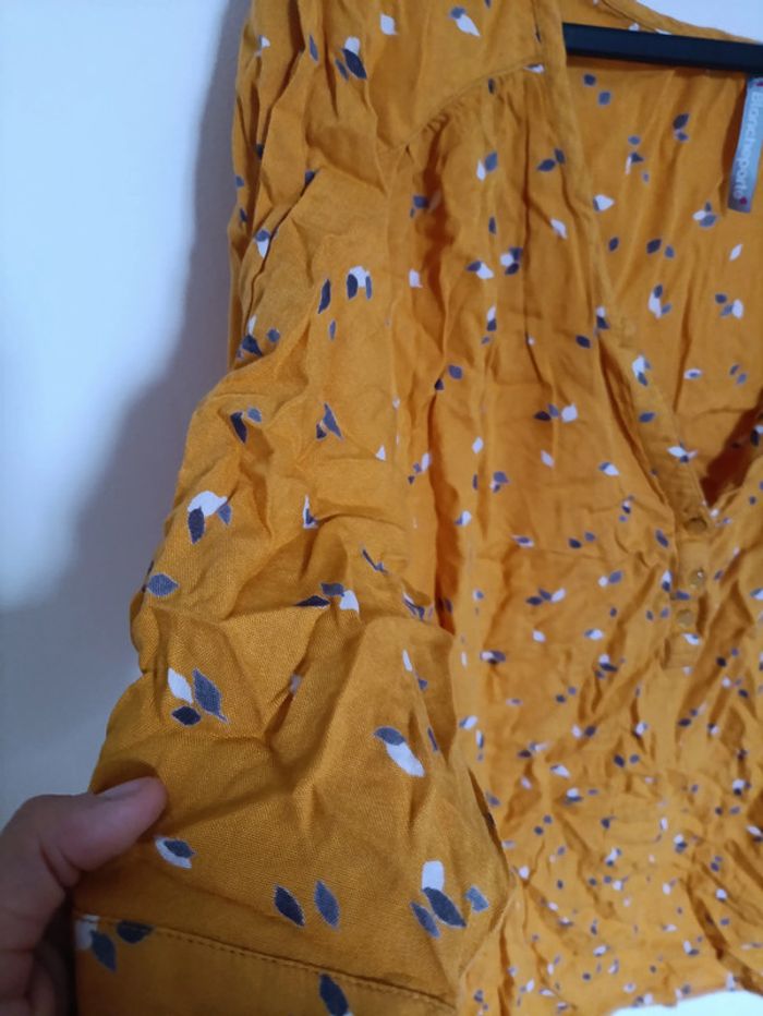 Top orange imprimé feuillage Blancheporte vintage - photo numéro 4