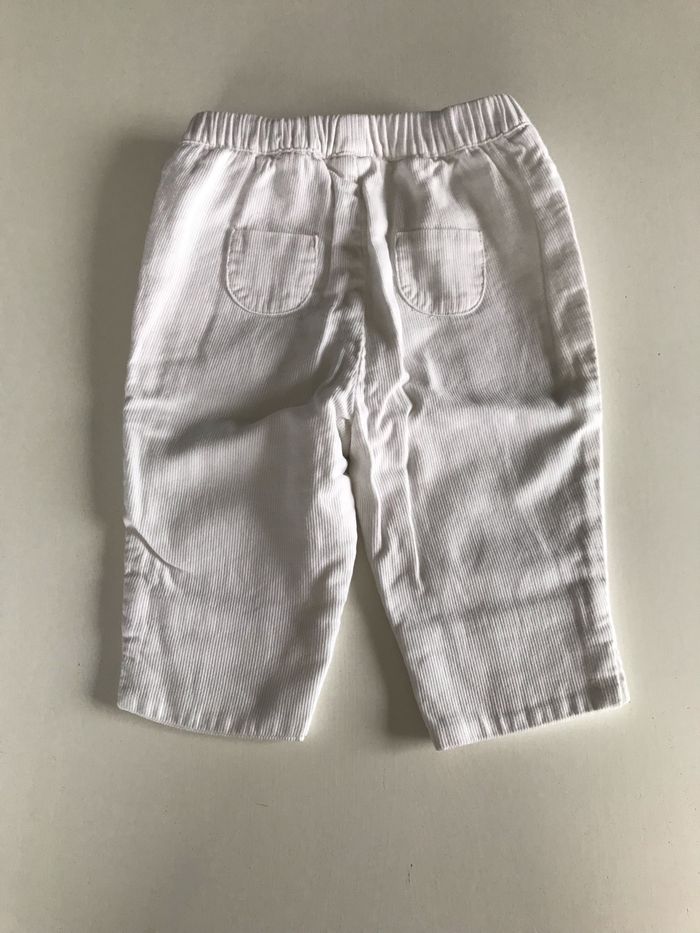 Pantalon bébé blanc de cérémonie Cyrillus 6 mois - photo numéro 3