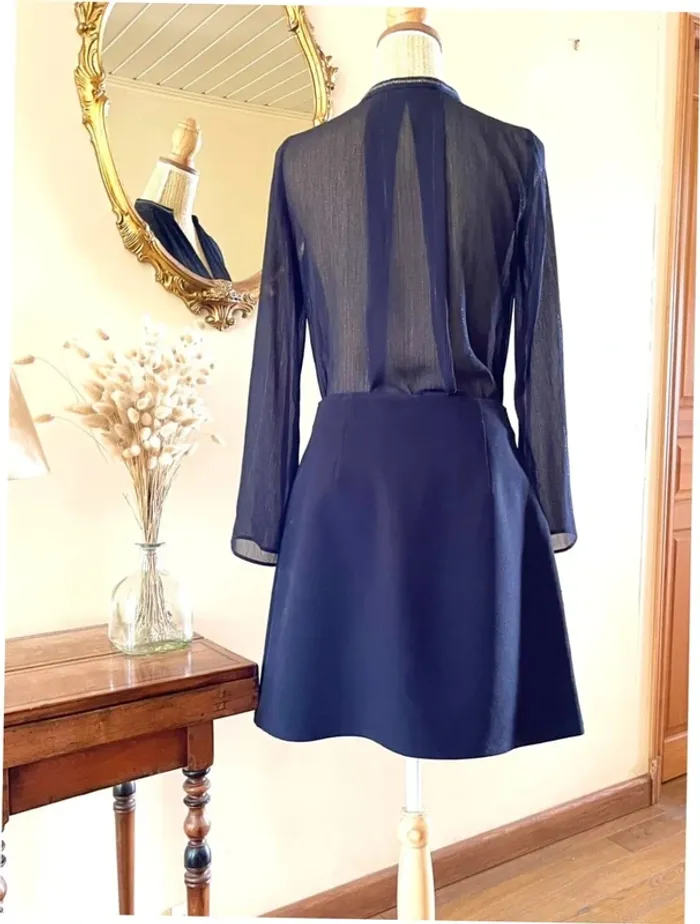 Sublime blouse chemise manche longue noir fluide Zara taille XS - photo numéro 4