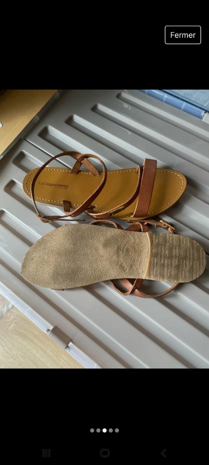 tropeziennes cuir marron - photo numéro 7