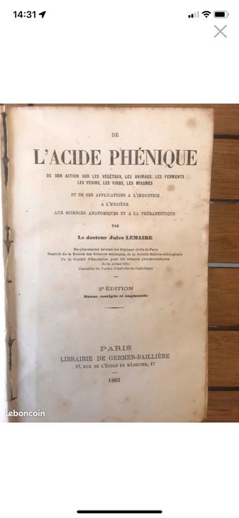 L’acide phenique