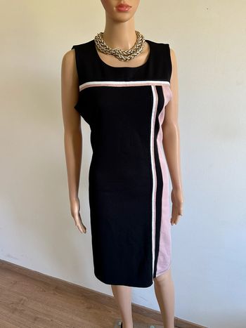 Robe noire et rose sans manches Armand Thiery taille 40 TBE