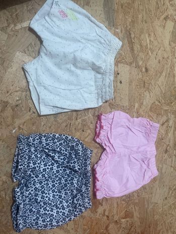Lot de 3 short fille 6 mois