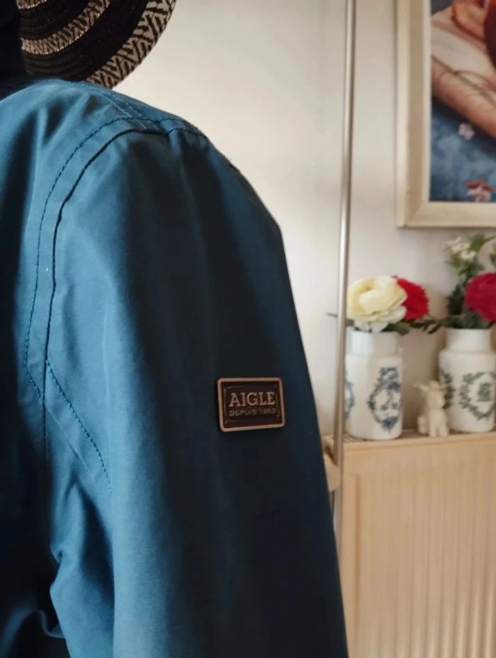 🌿Blouson Bleu Pétrole Unisexe Collection Vintage Aigle Taille 38/40🌿 - photo numéro 4