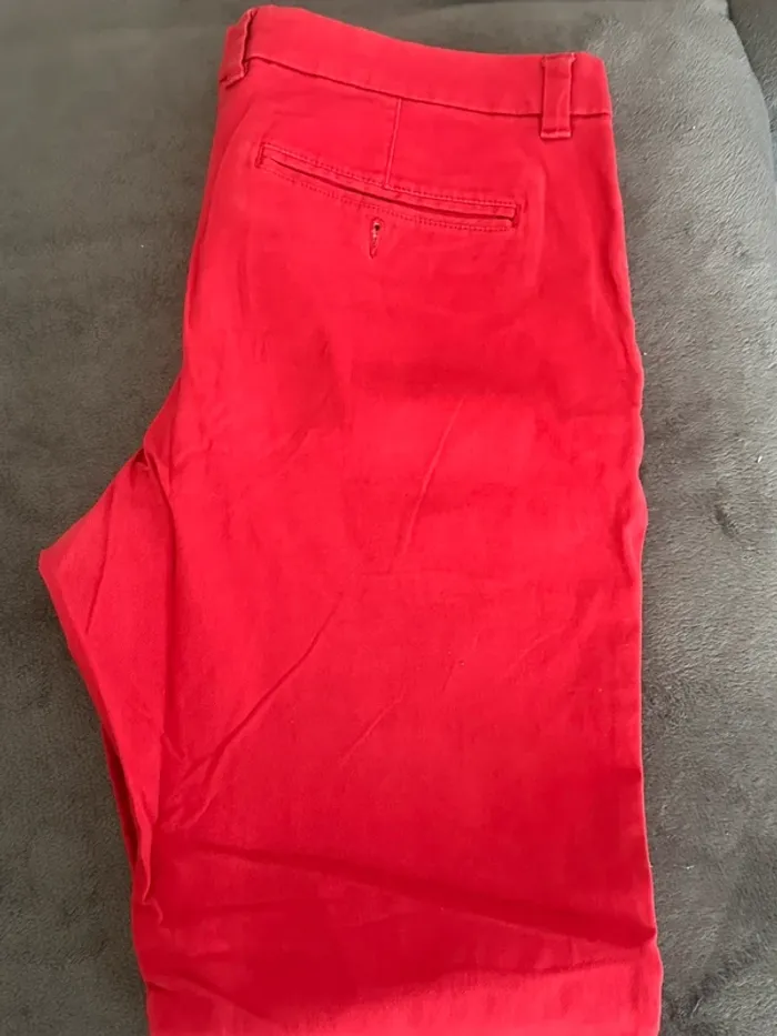 Pantalon chino slim rouge 46 - photo numéro 4
