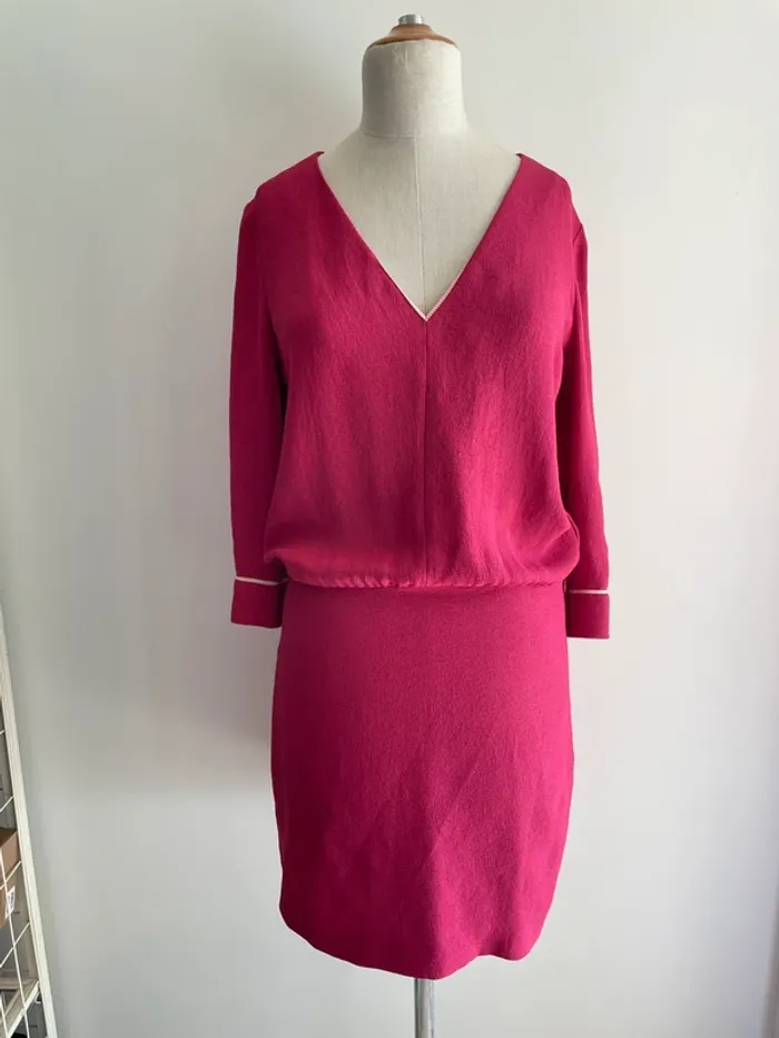 Robe fuchsia framboise Maje T.2 - photo numéro 2