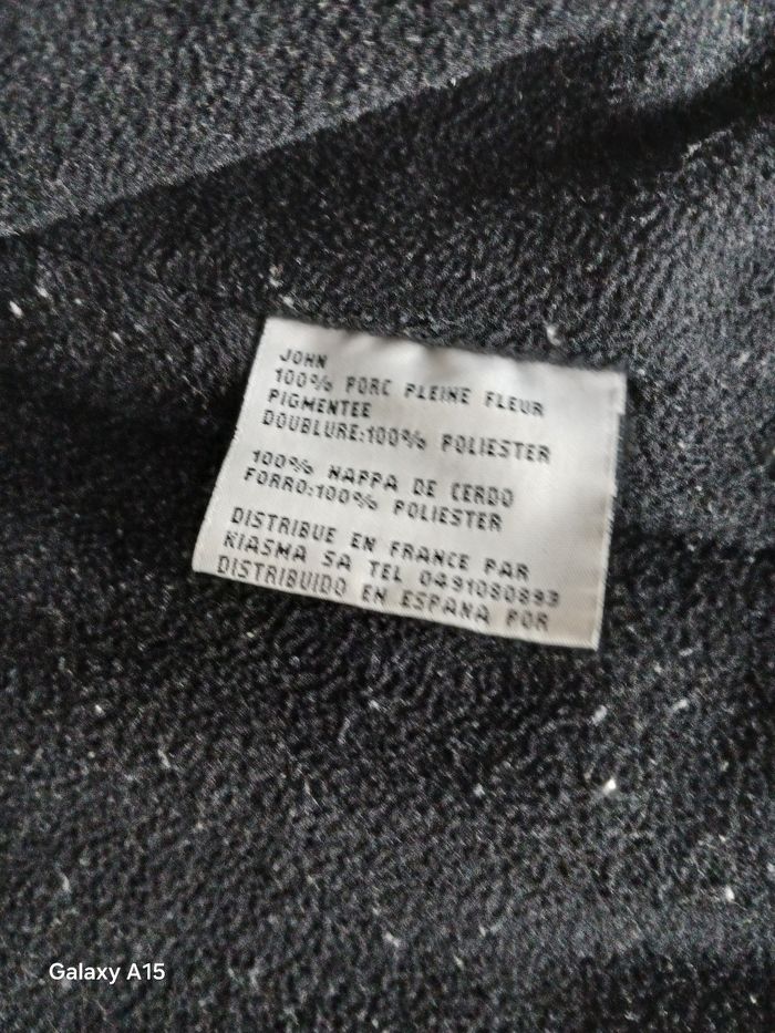 Vent veste en cuir noir - photo numéro 3
