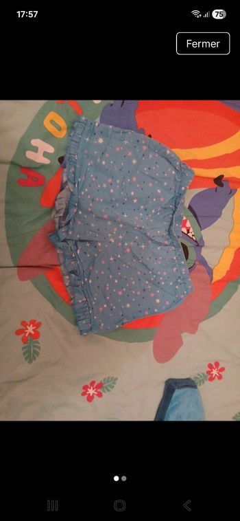 Short fille pyjama 