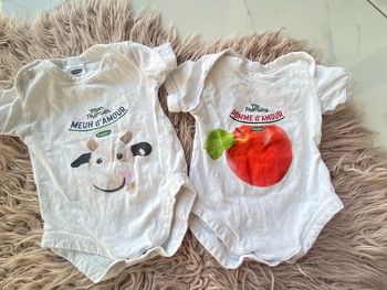 Bodies 9 mois manches courtes mixte fille garçon été