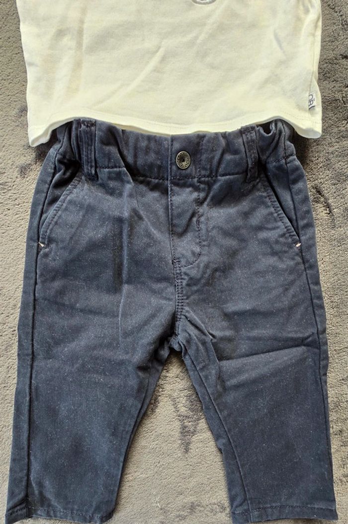 Ensemble Pantalon et tee-shirt manches courtes Obaïbi 6 mois - photo numéro 3