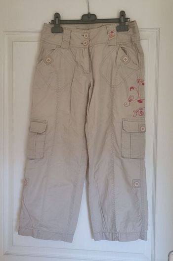 Pantalon fin retroussable