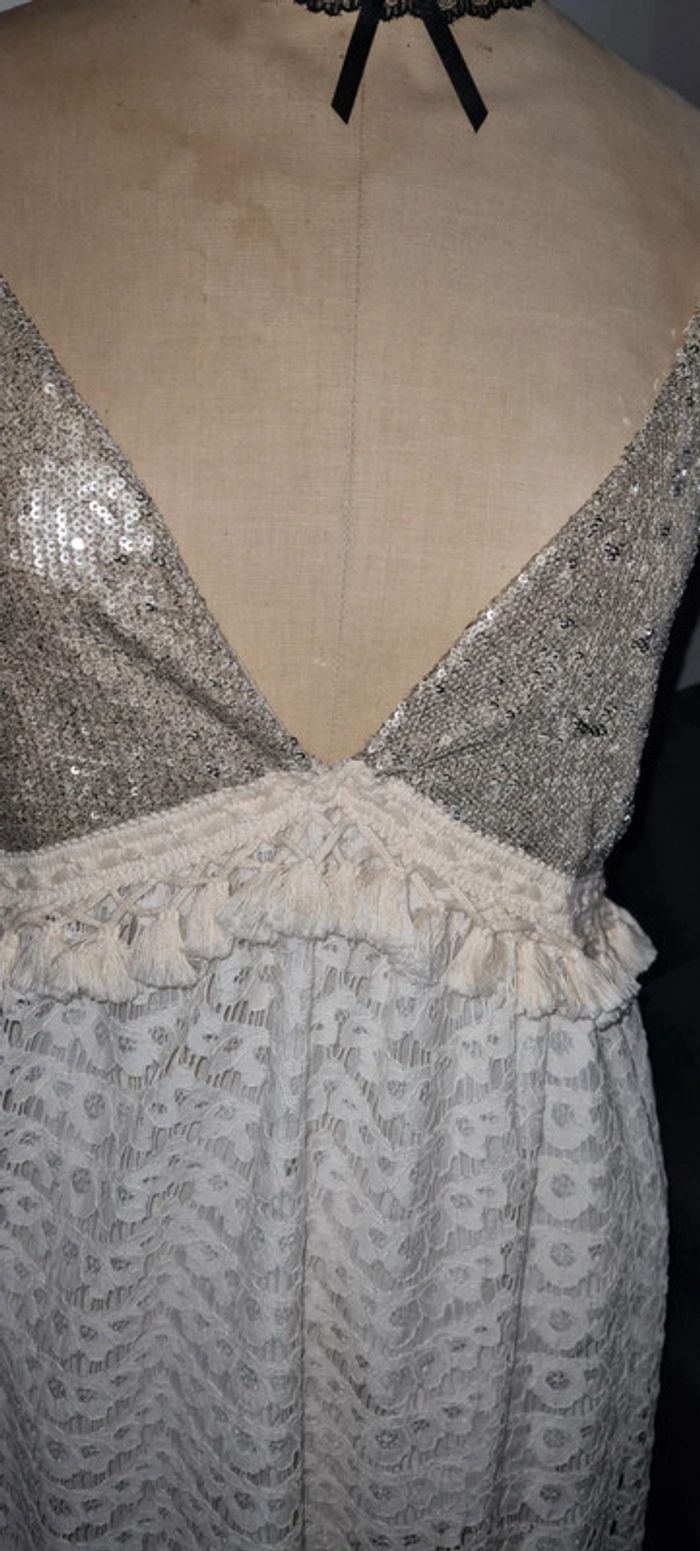 Robe abito longue brodée vintage - photo numéro 2