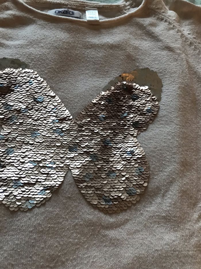 Pull à sequins papillon - Okaidi - 12 ans - photo numéro 3