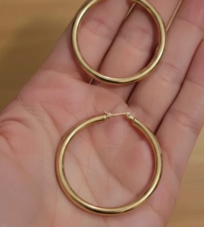 Créoles plaquées or 40 mm