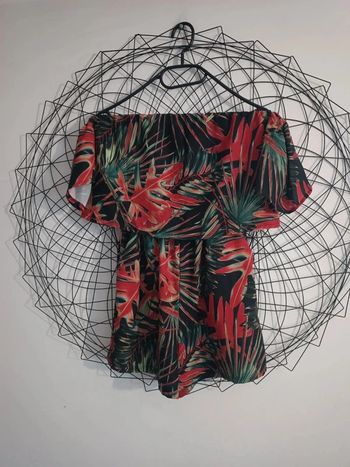 Combi short cloothes fleurie taille unique