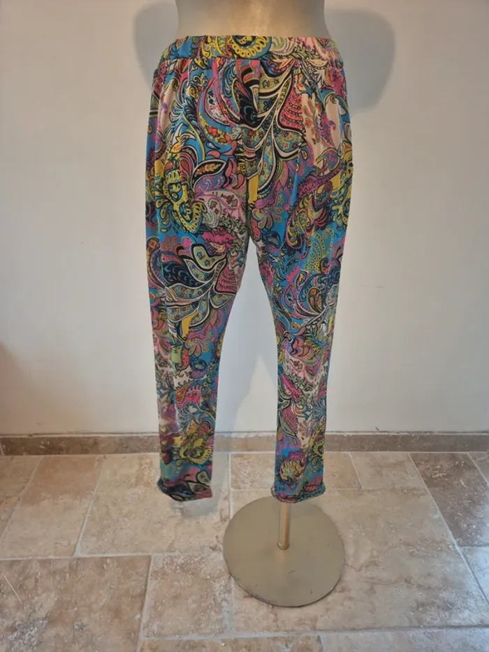 Pantalon fluide multicolor taille m - photo numéro 6