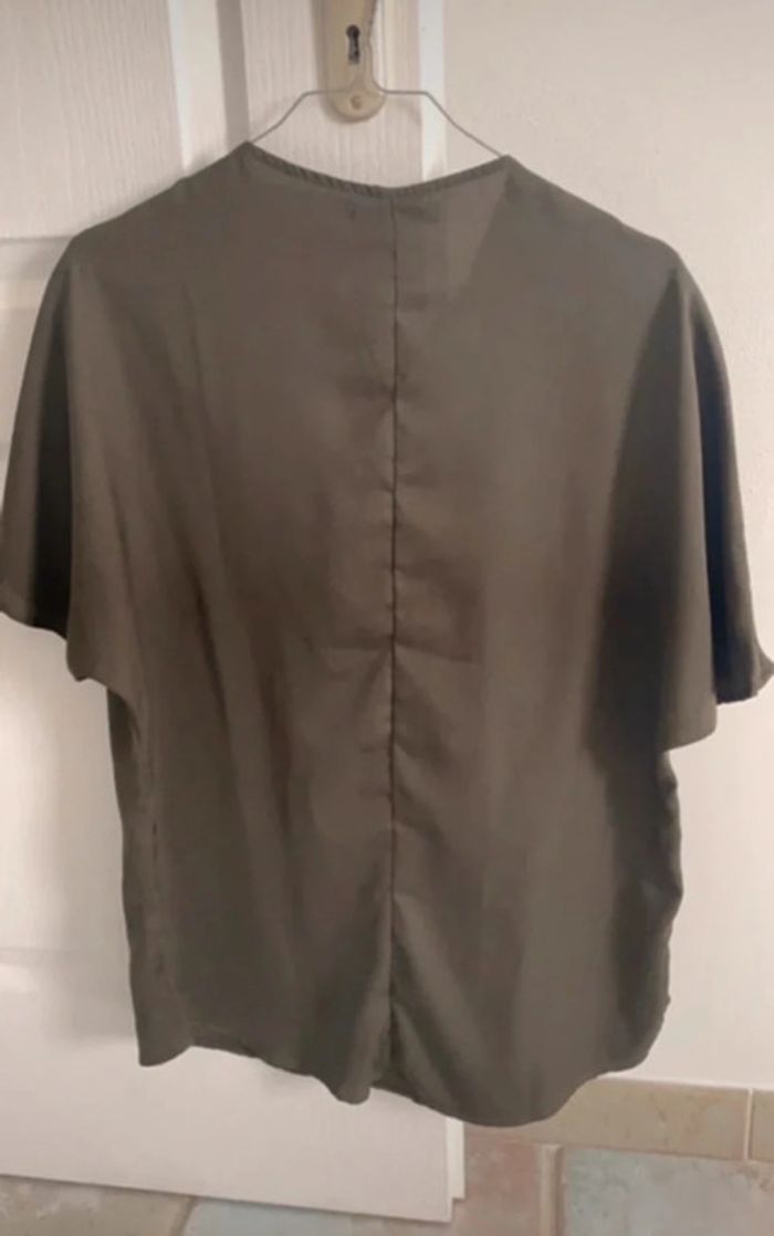 Blouse Tunique femme manches courtes kaki taille 36 Mim - photo numéro 3