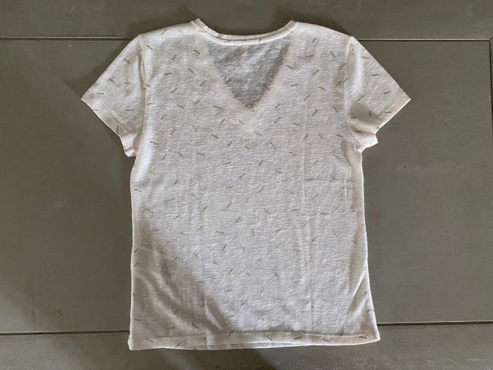 Tee shirt maille fine Only crème et doré taille S - photo numéro 15
