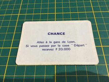 Allez à la gare de Lyon carte chance pièce détachée Monopoly Miro Parker company #A63