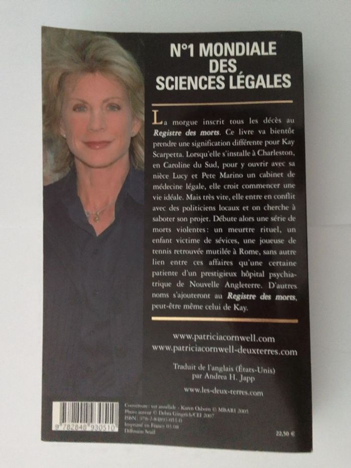 Patricia Cornwell - Registre des morts - photo numéro 2