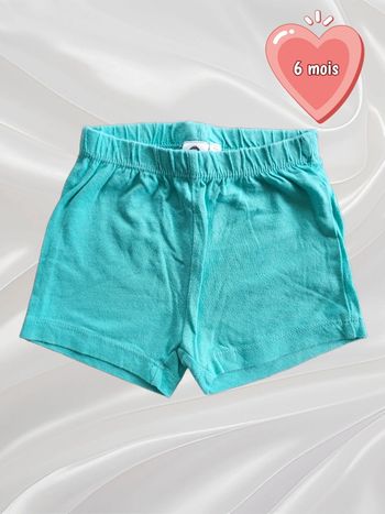 Short été vert fille 6 mois