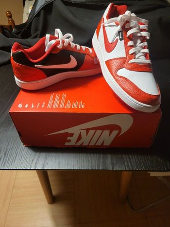 Basket Nike Ebernom Low Prem White/university Red/blac neuve