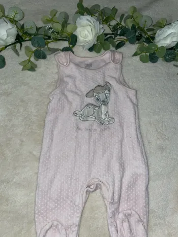 Salopette velours 3/6mois 68cm Bambi Disney
