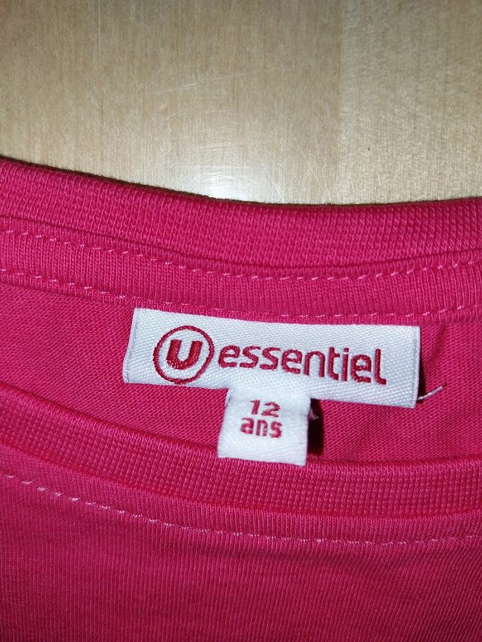 Pull fin t-shirt à manches longues fille 12 ans chat rose - photo numéro 2