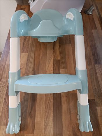 Réducteur wc toilettes escalier marches blanc et menthe