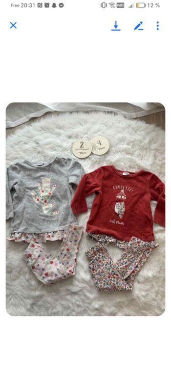 Lot vêtements bébé fille