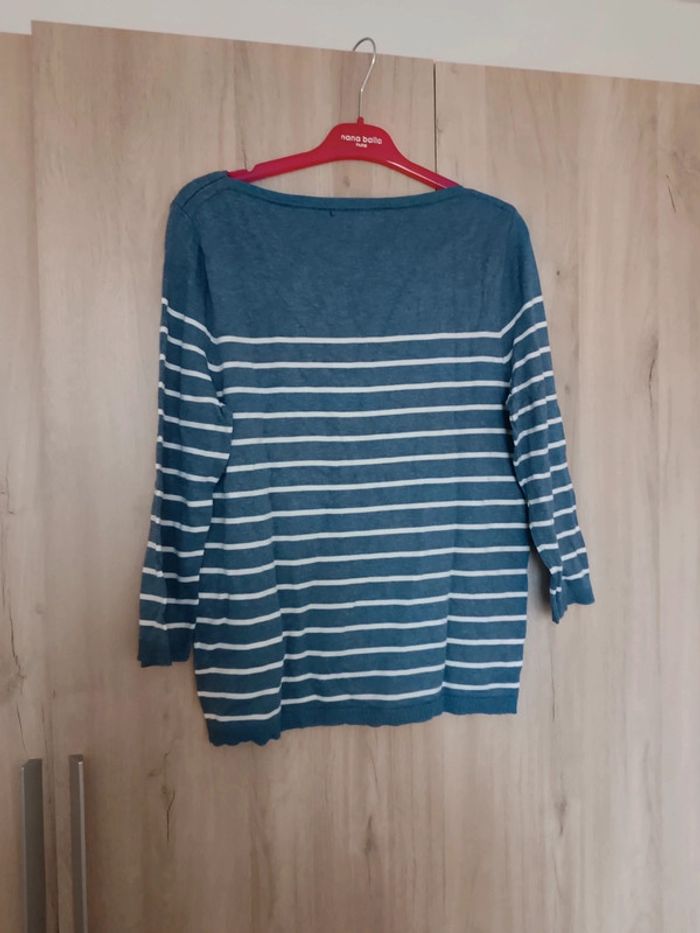 Marinière bleue blanche taille M - photo numéro 4