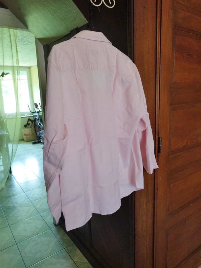 Chemise rose pâle rayures vintage XL/42 y2k - photo numéro 12