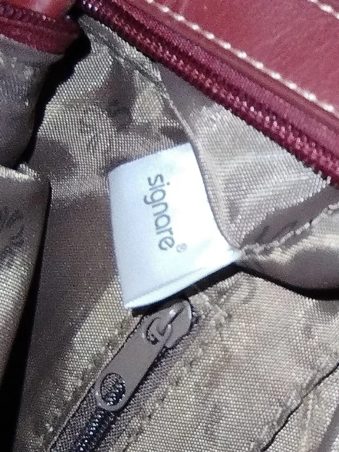 sac à main bandoulière cuir et toile épaisse imprimée  7564052210 - photo numéro 8