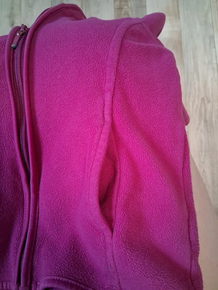 Veste zippée polaire fille fuchsia 4 ans - photo numéro 8