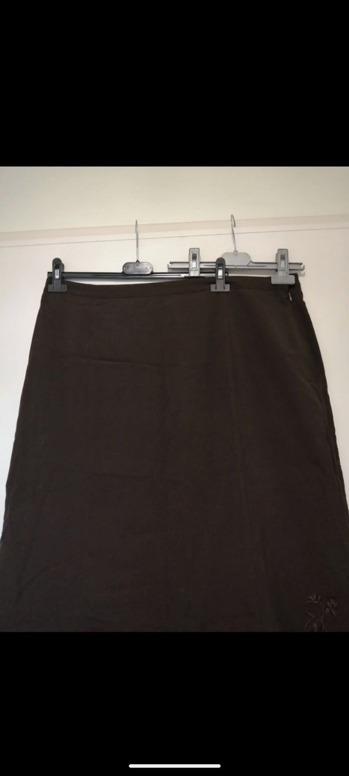 Très belle jupe Canda marron. Taille 48 - photo numéro 6